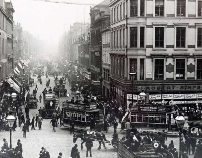 Argylestræti í Glasgow undir lok 19. aldar