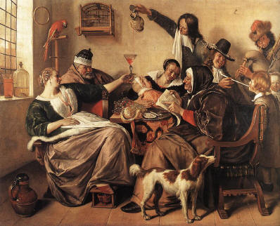 Jan Steen: Fjölskylda listamannsins (1663)